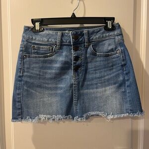 American Eagle Denim Button-Up Mini Skirt Size 2